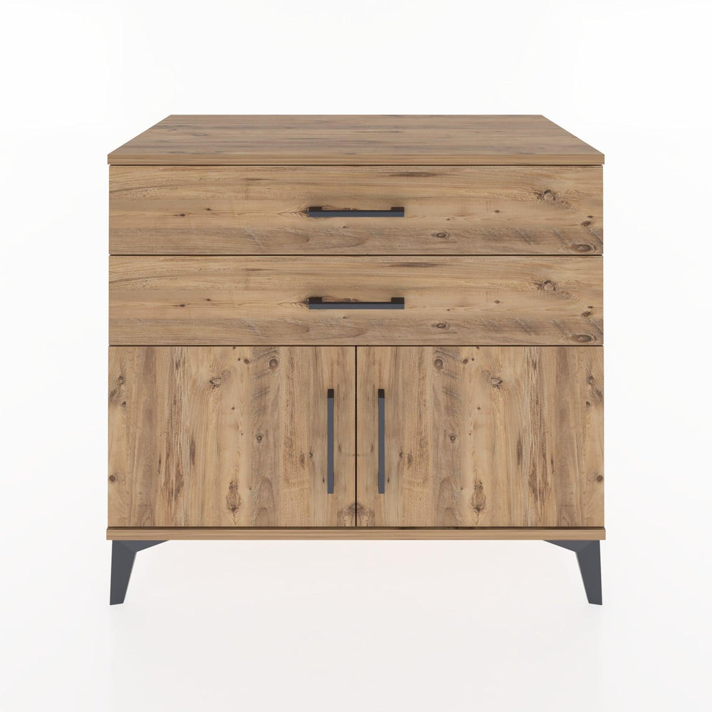 Woodntry Modüler Şifonyer Çam 88x44x68 cm Kapaklı ve Çekmeceli KC20-3