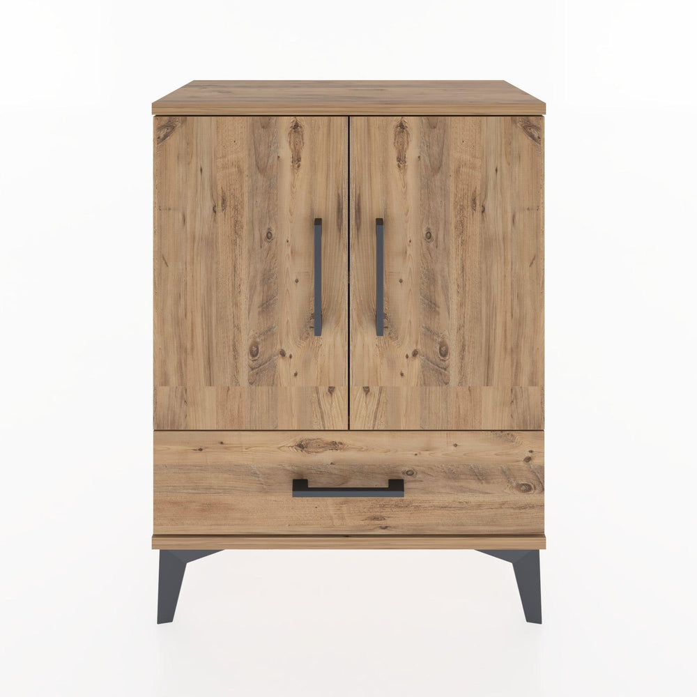 Woodntry Modular Nightstand Pine 60x30x68 cm with Cover and Drawer KC20-3