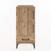 Woodntry Modular Nightstand Pine 44x44x84 cm with Cover and Drawer KC42-3