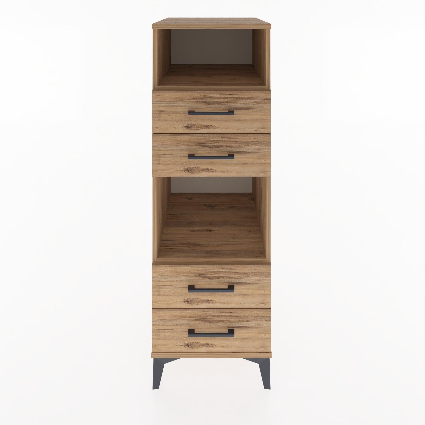 Woodntry Modular Cabinet Pine 44x59x122 cm with Drawers and Shelves CR120-3