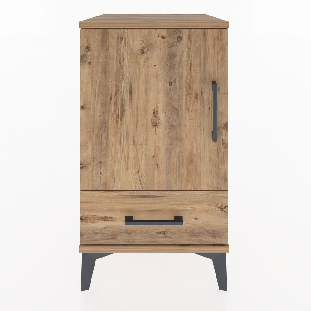 Woodntry Modular Nightstand Pine 44x44x68 cm with Cover and Drawer KC20-3