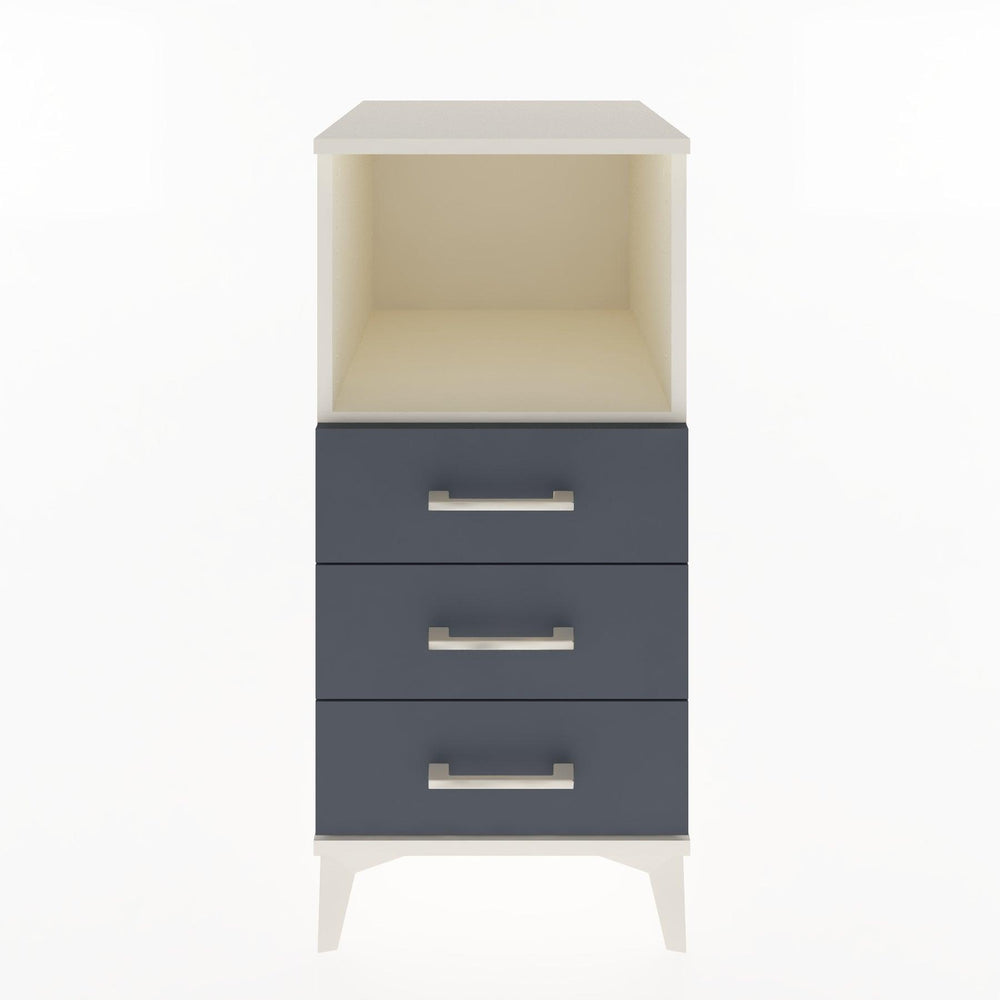 Woodntry Modular Nightstand Moonstone 44x44x84 cm with Drawer and Shelf CR21-1