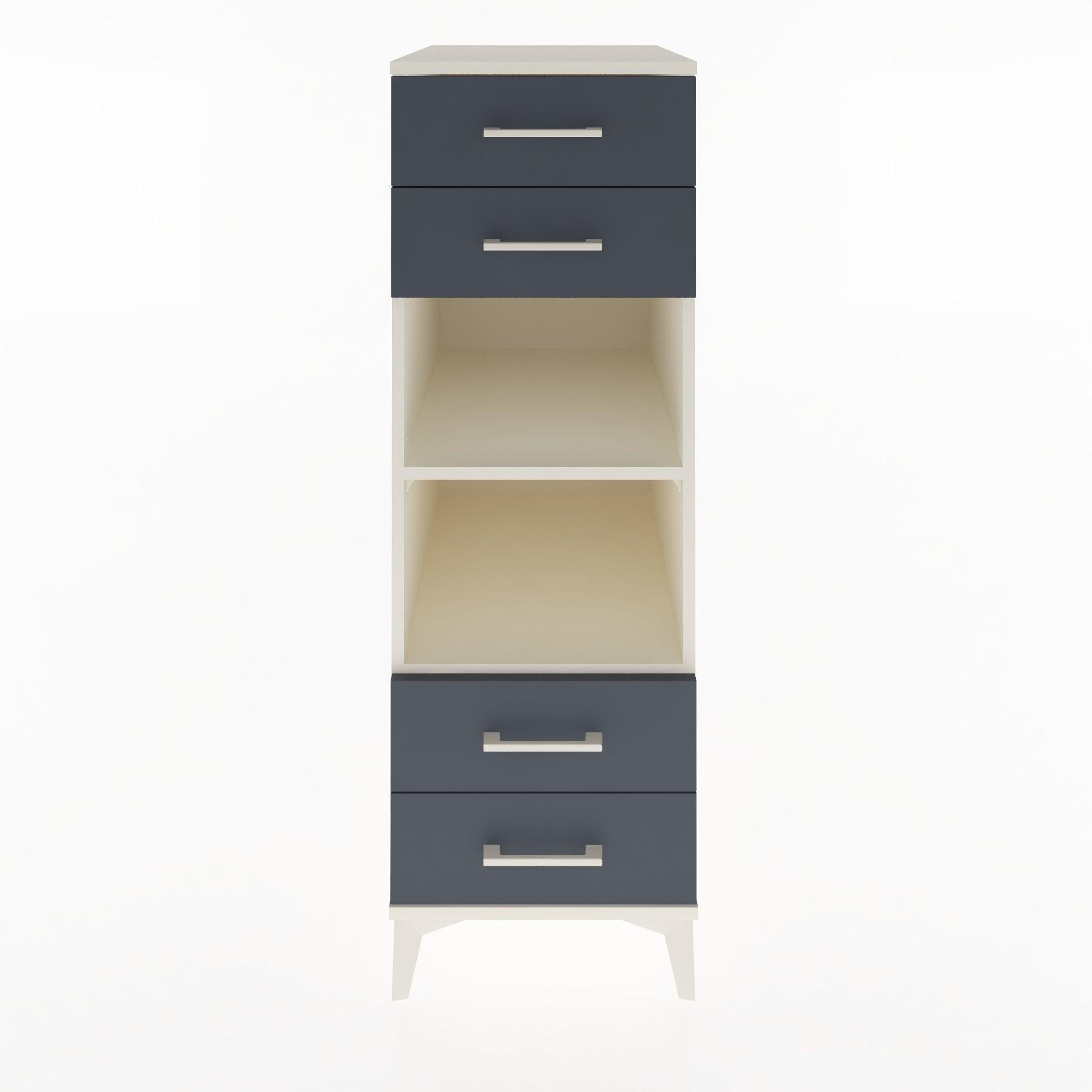 Woodntry Modular Cabinet Moonstone 44x59x122 cm with Drawers and Shelves CR121-1