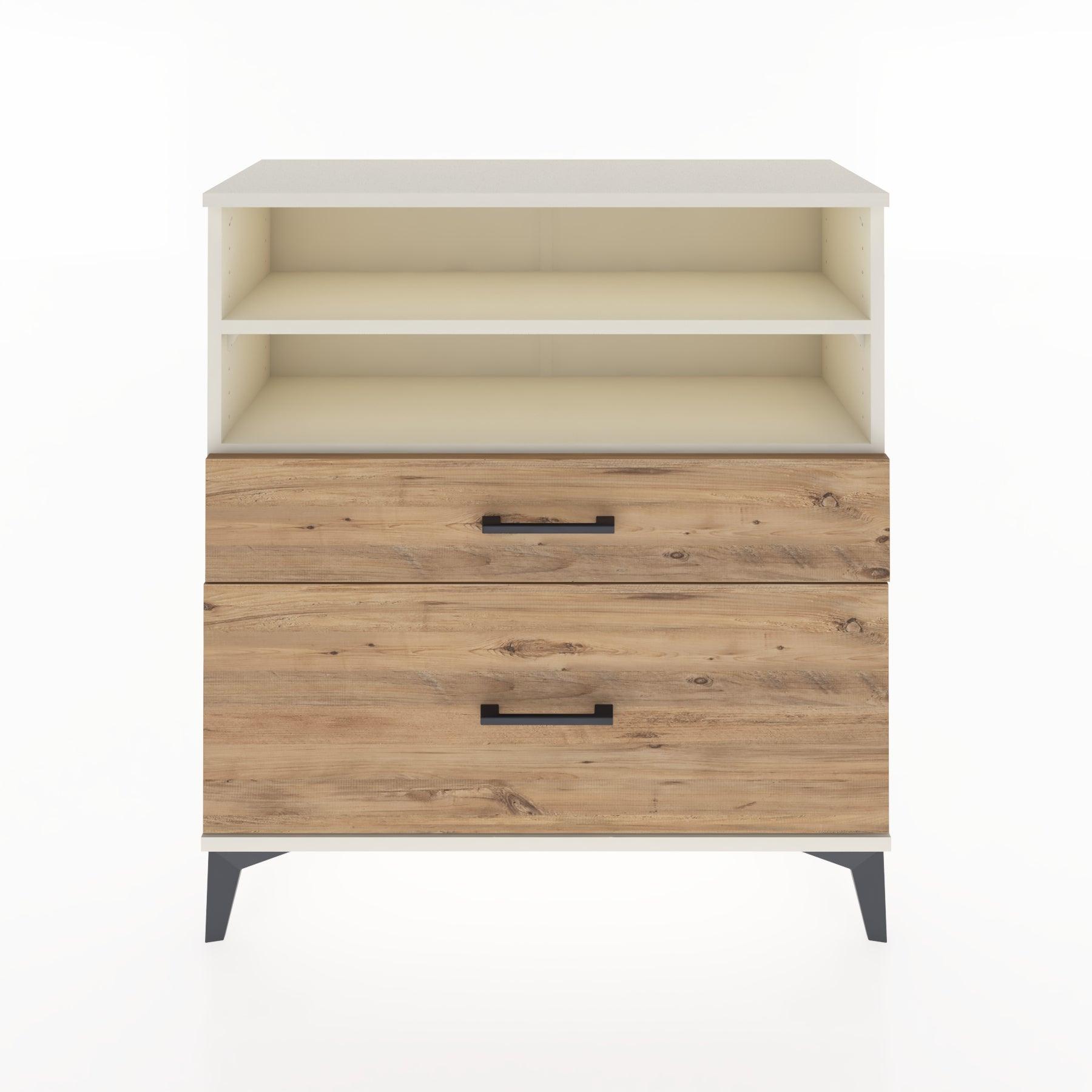 Woodntry Modular Dresser Moonstone 88x30x84 cm with Drawers and Shelves CR21-1