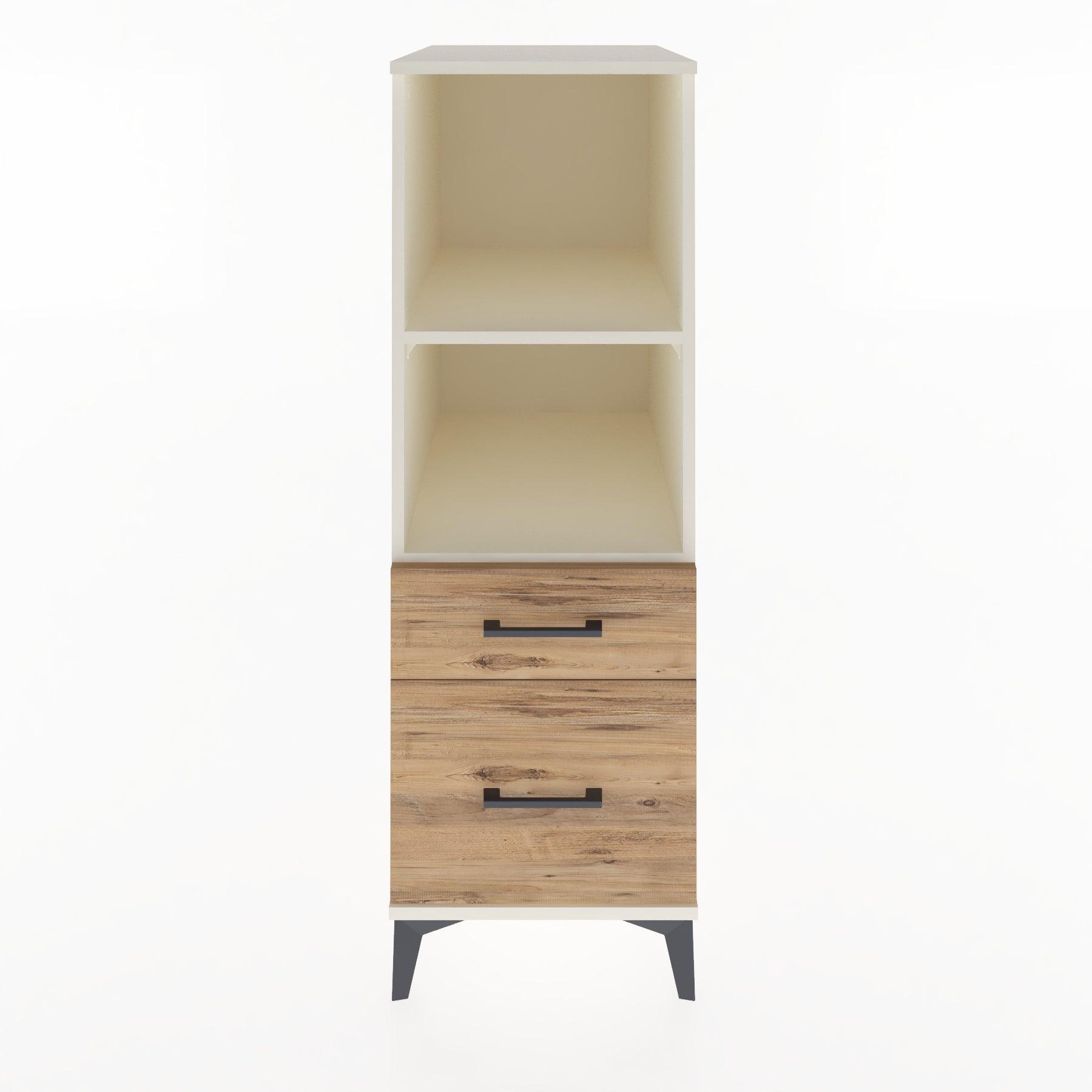 Woodntry Modular Cabinet Moonstone 44x30x122 cm with Drawers and Shelves CR71-1