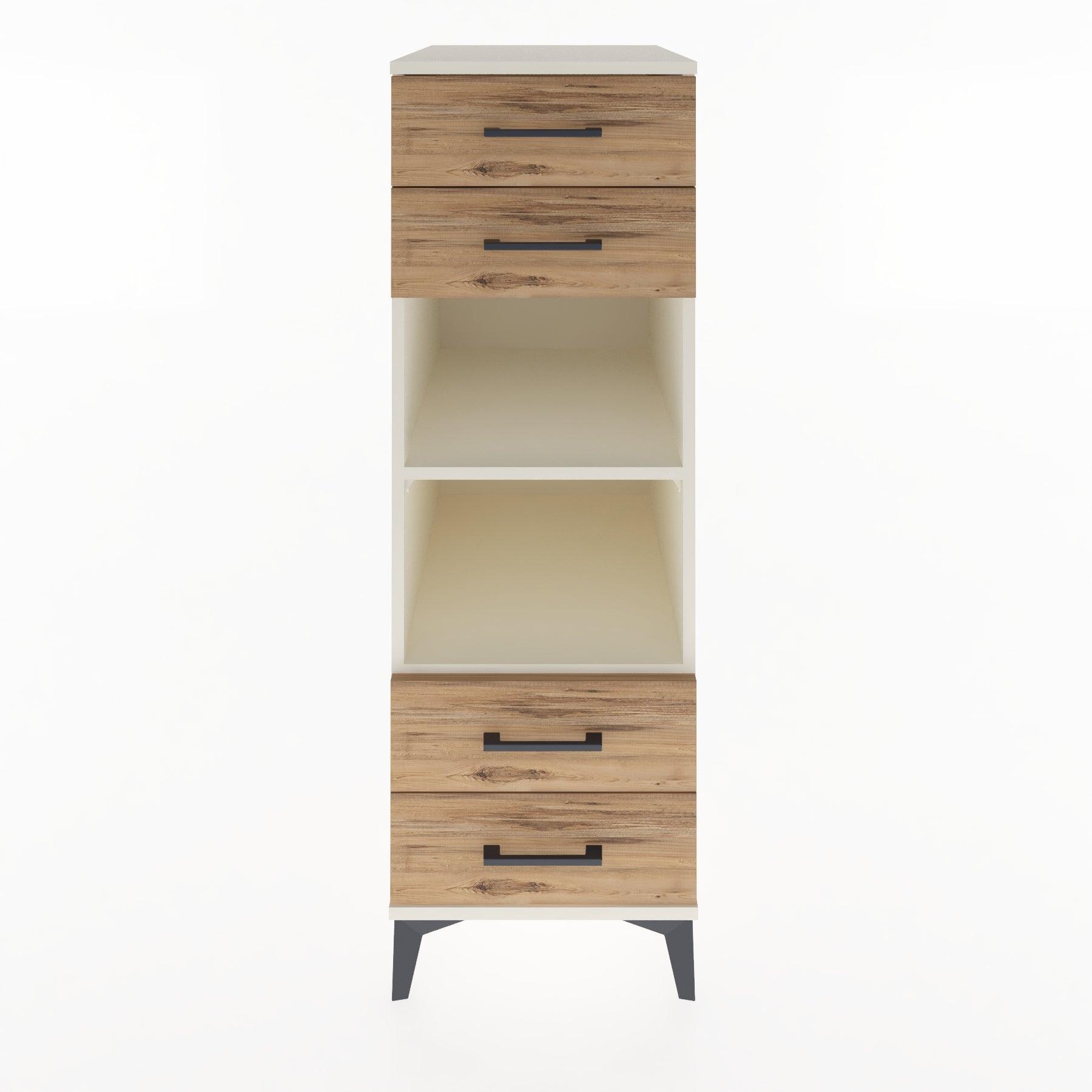 Woodntry Modular Cabinet Moonstone 44x59x122 cm with Drawers and Shelves CR121-1