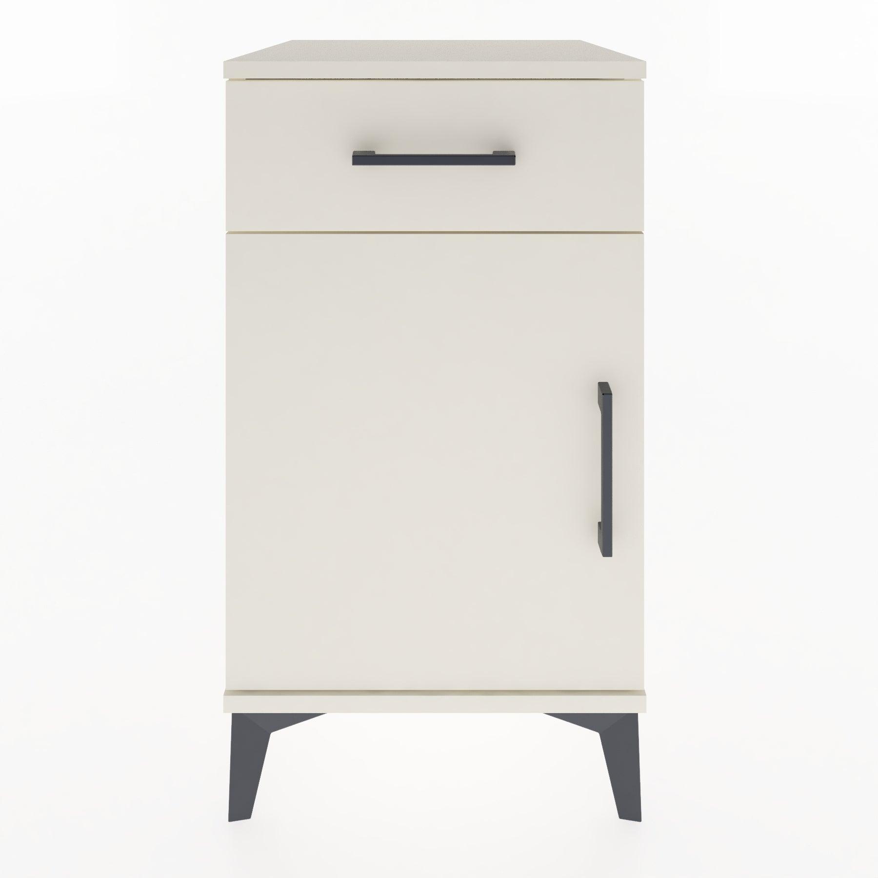 Woodntry Modular Nightstand Moonstone 44x44x68 cm with Cover and Drawer KC21-1