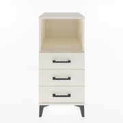 Woodntry Modular Nightstand Moonstone 44x44x84 cm with Drawer and Shelf CR21-1