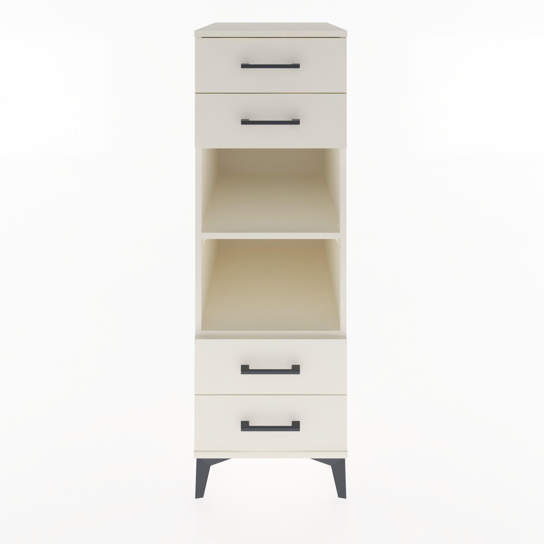 Woodntry Modular Cabinet Moonstone 44x59x122 cm with Drawers and Shelves CR121-1