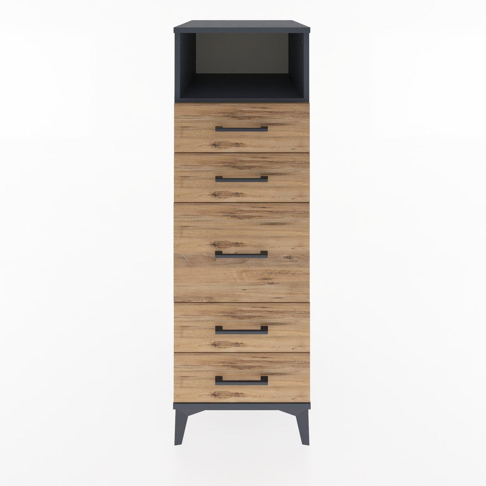 Woodntry Modular Cabinet Anthracite 44x59x122 cm with Drawers and Shelves CR21-2