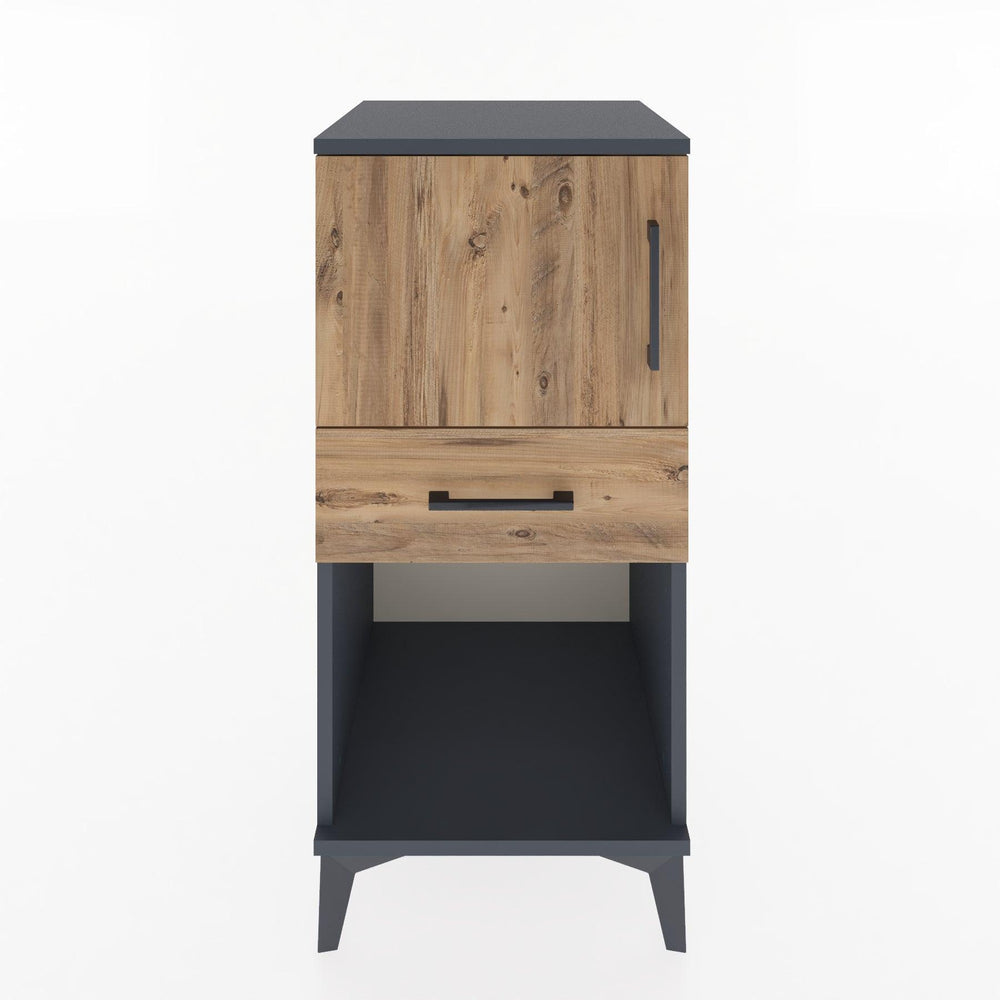 Woodntry Modular Nightstand Anthracite 44x44x84 cm Functional F43-2
