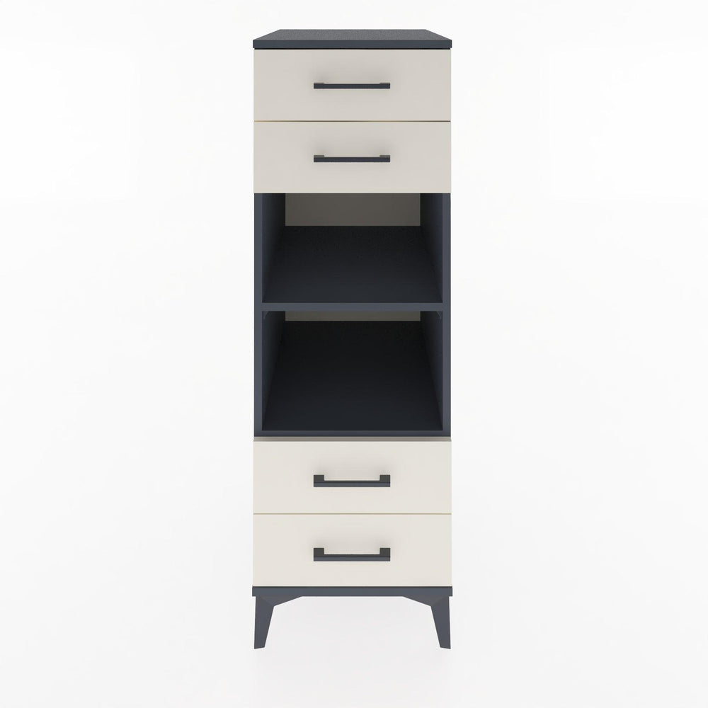 Woodntry Modular Cabinet Anthracite 44x59x122 cm with Drawers and Shelves CR121-2