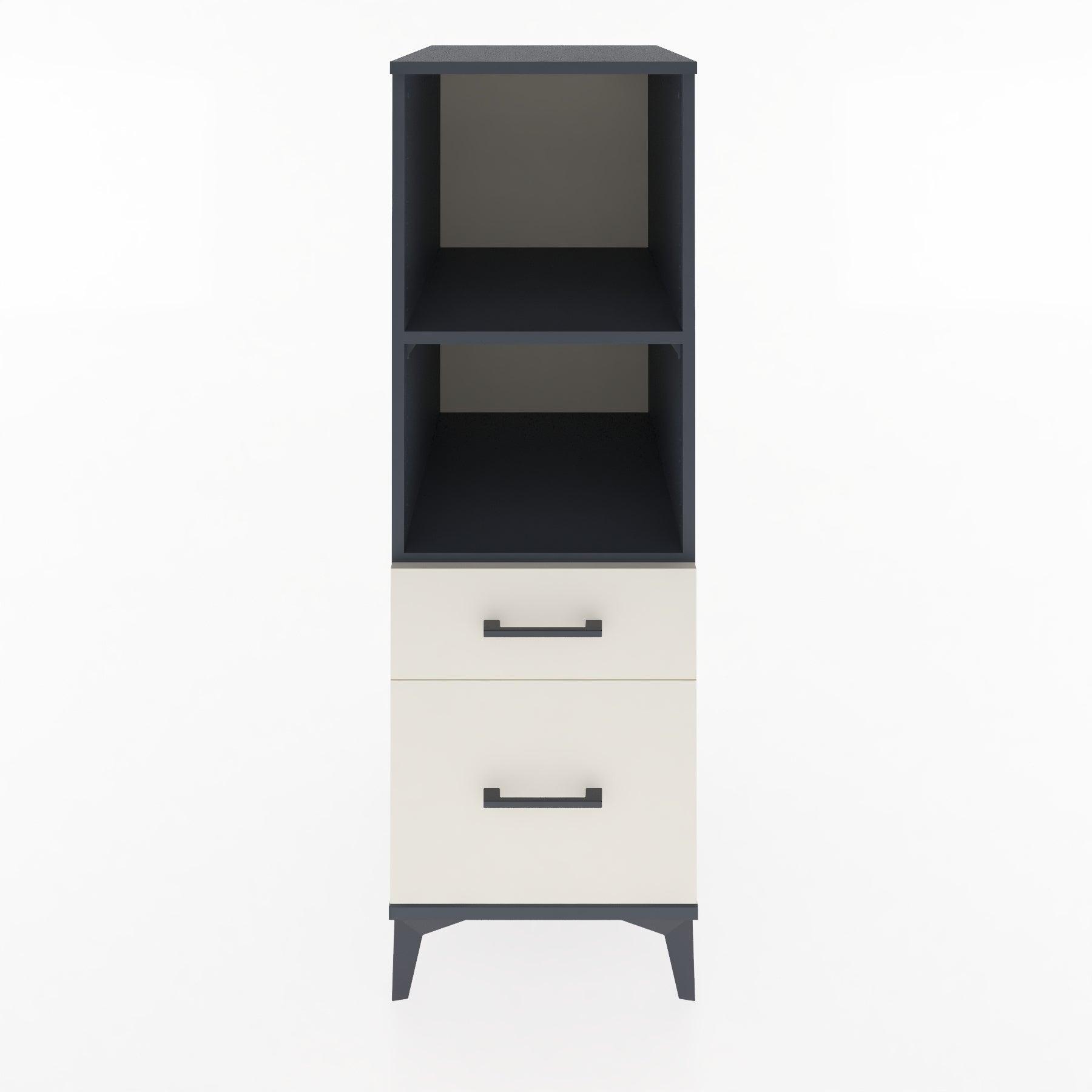 Woodntry Modular Cabinet Anthracite 44x30x122 cm with Drawers and Shelves CR71-2