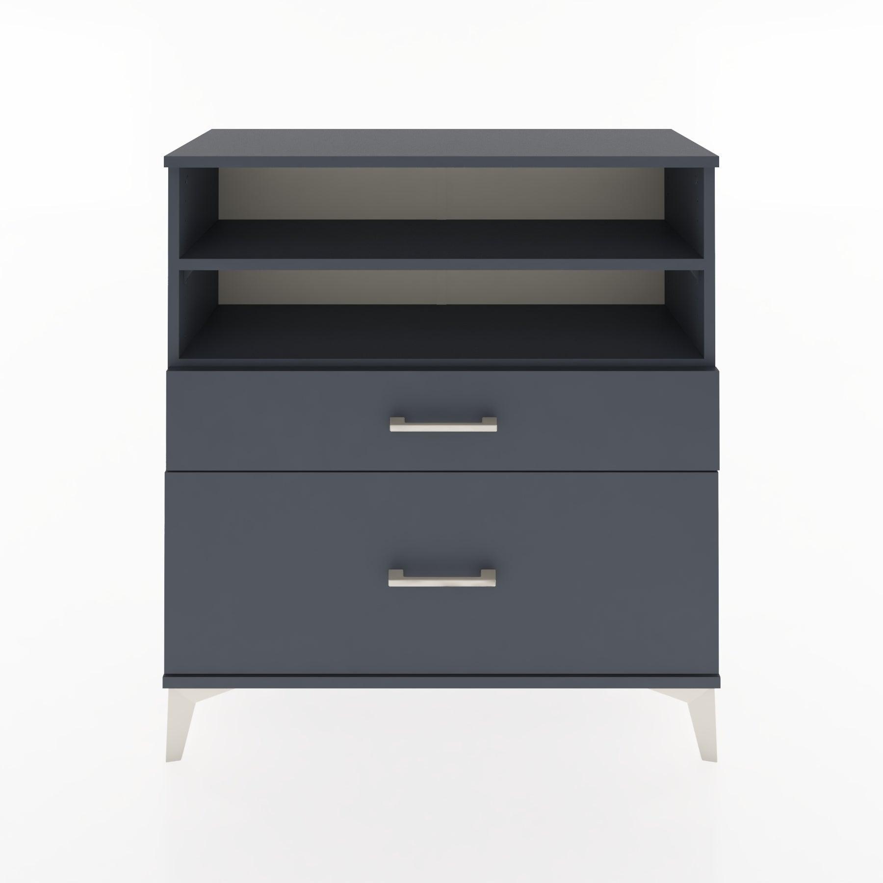 Woodntry Modular Dresser Anthracite 88x30x84 cm with Drawers and Shelves CR21-2