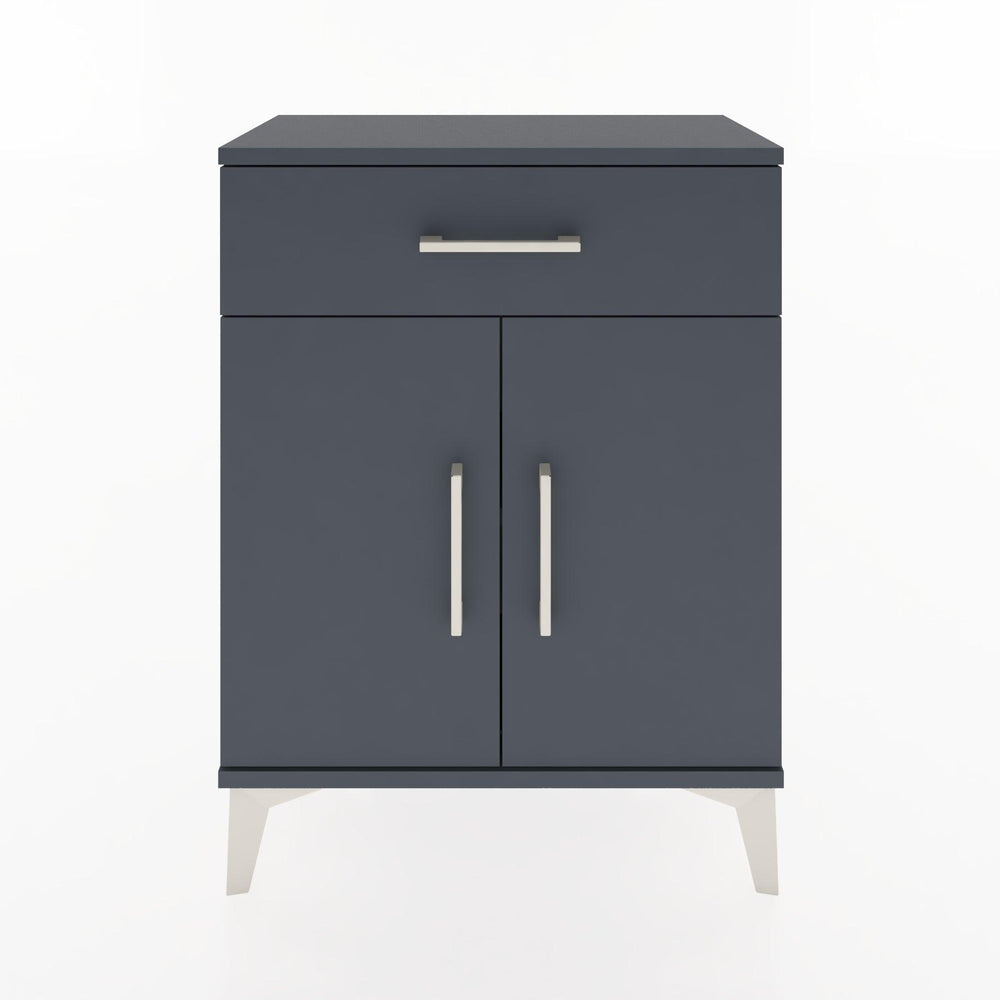 Woodntry Modüler Komodin Antrasit 60x30x68 cm Kapaklı ve Çekmeceli KC21-2