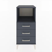 Woodntry Modular Nightstand Anthracite 44x44x84 cm with Drawers and Shelves CR21-2