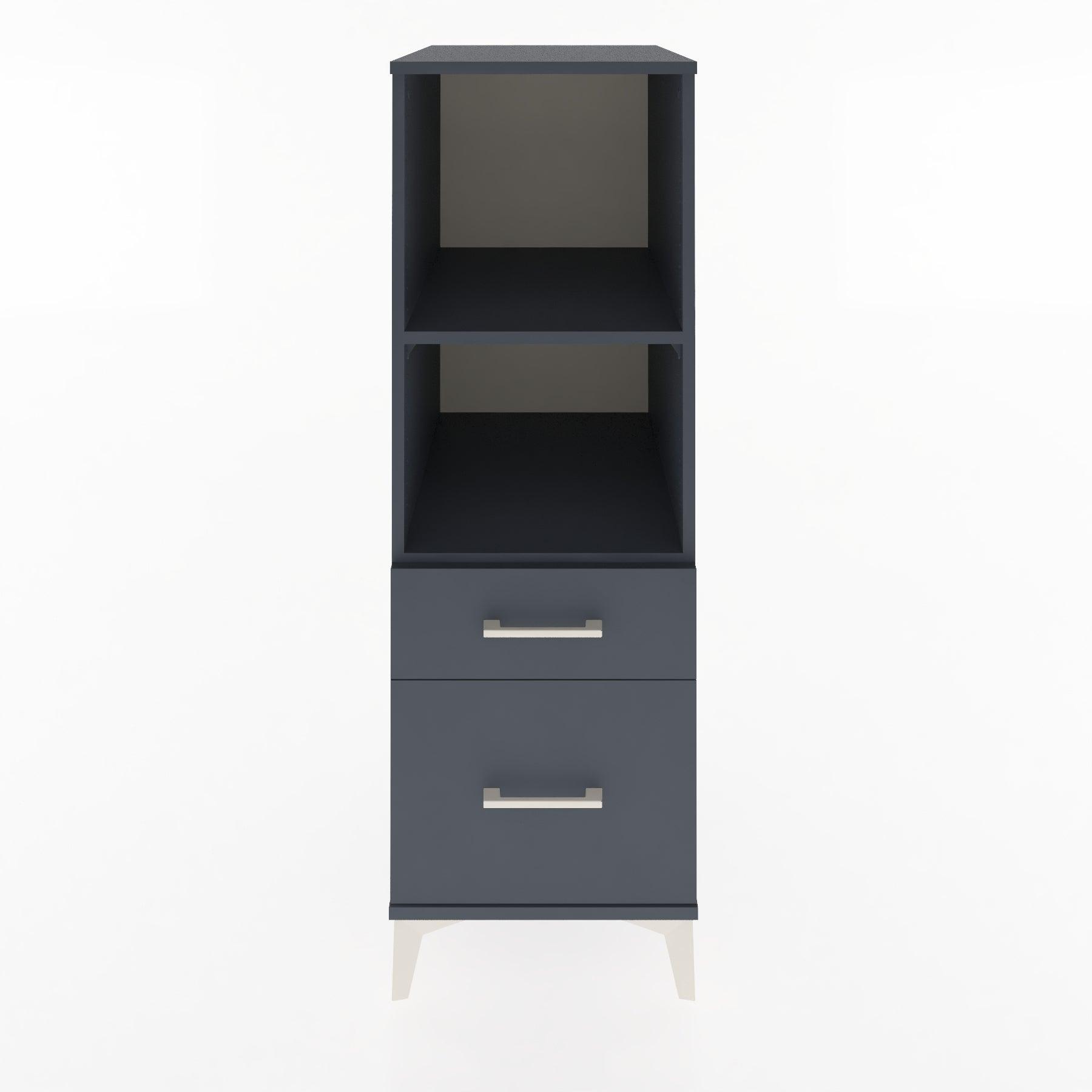 Woodntry Modular Cabinet Anthracite 44x30x122 cm with Drawers and Shelves CR71-2