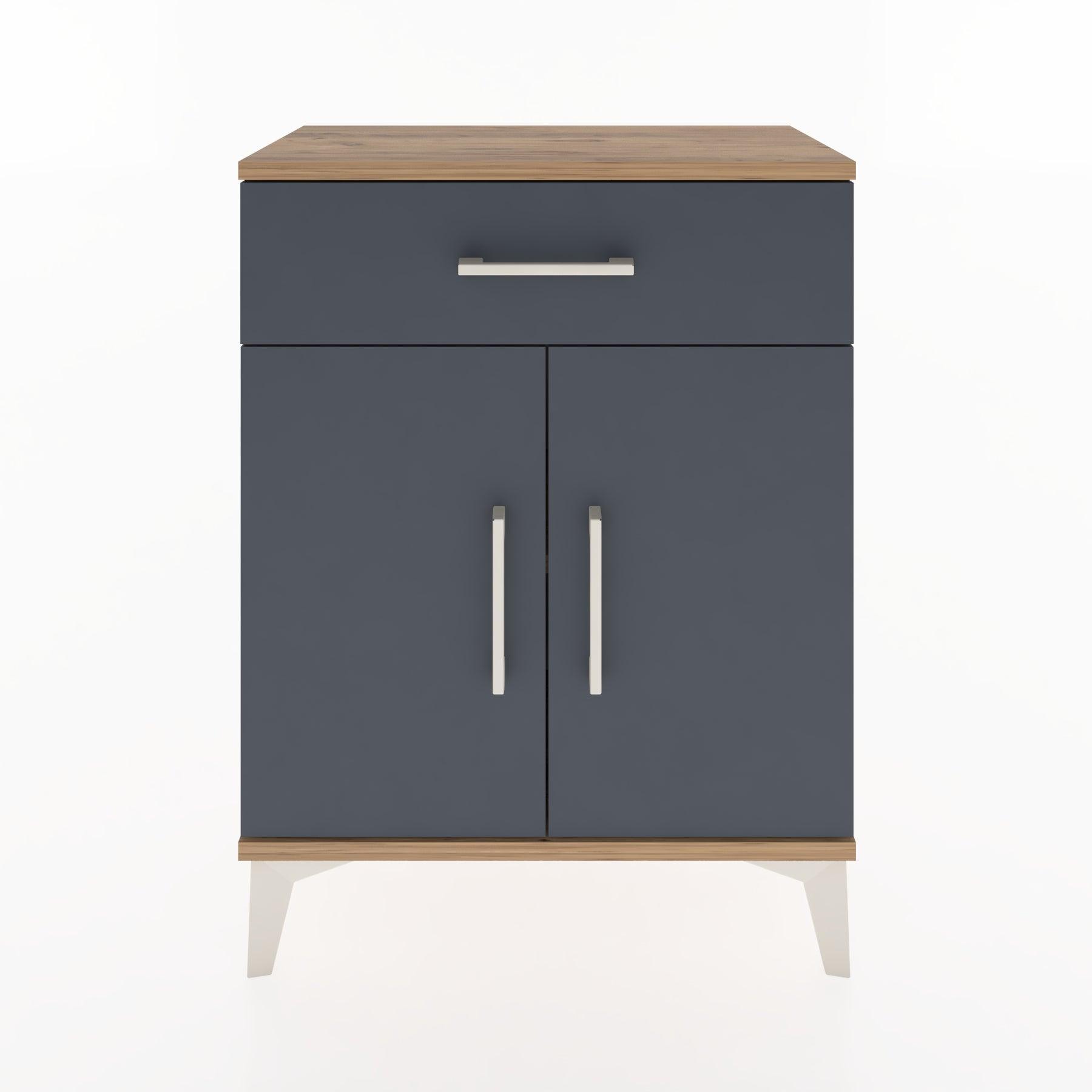 Woodntry Modular Nightstand Pine 60x30x68 cm with Cover and Drawer KC21-3