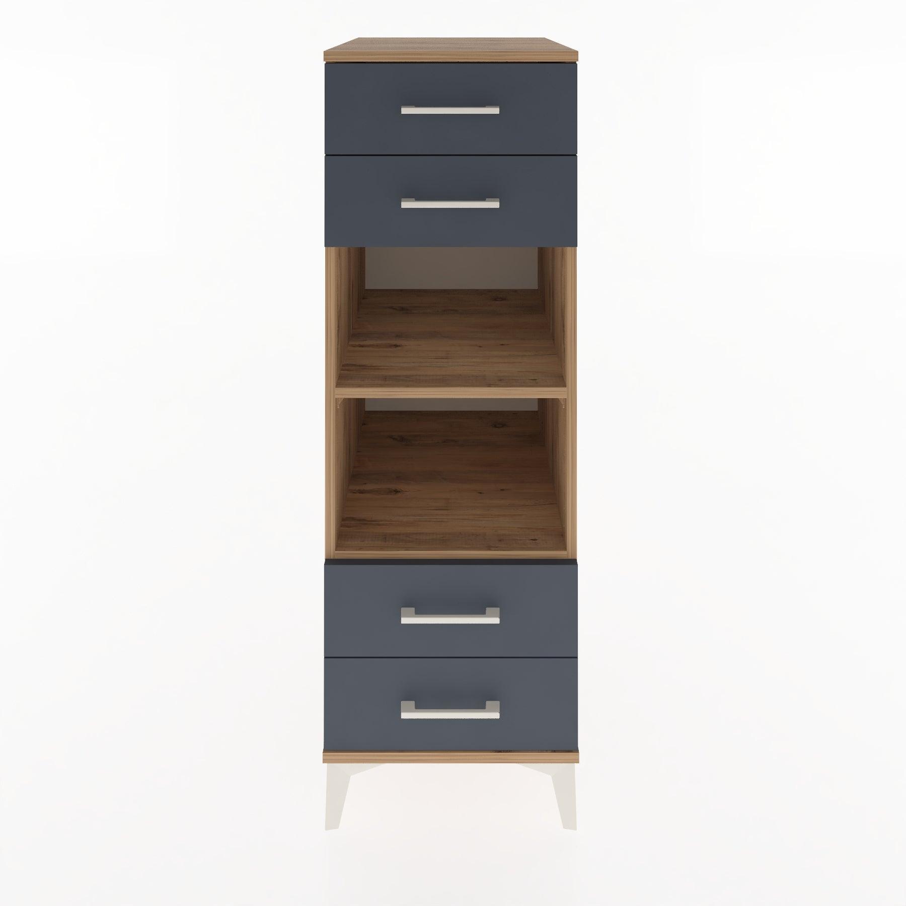 Woodntry Modular Cabinet Pine 44x59x122 cm with Drawers and Shelves CR121-3