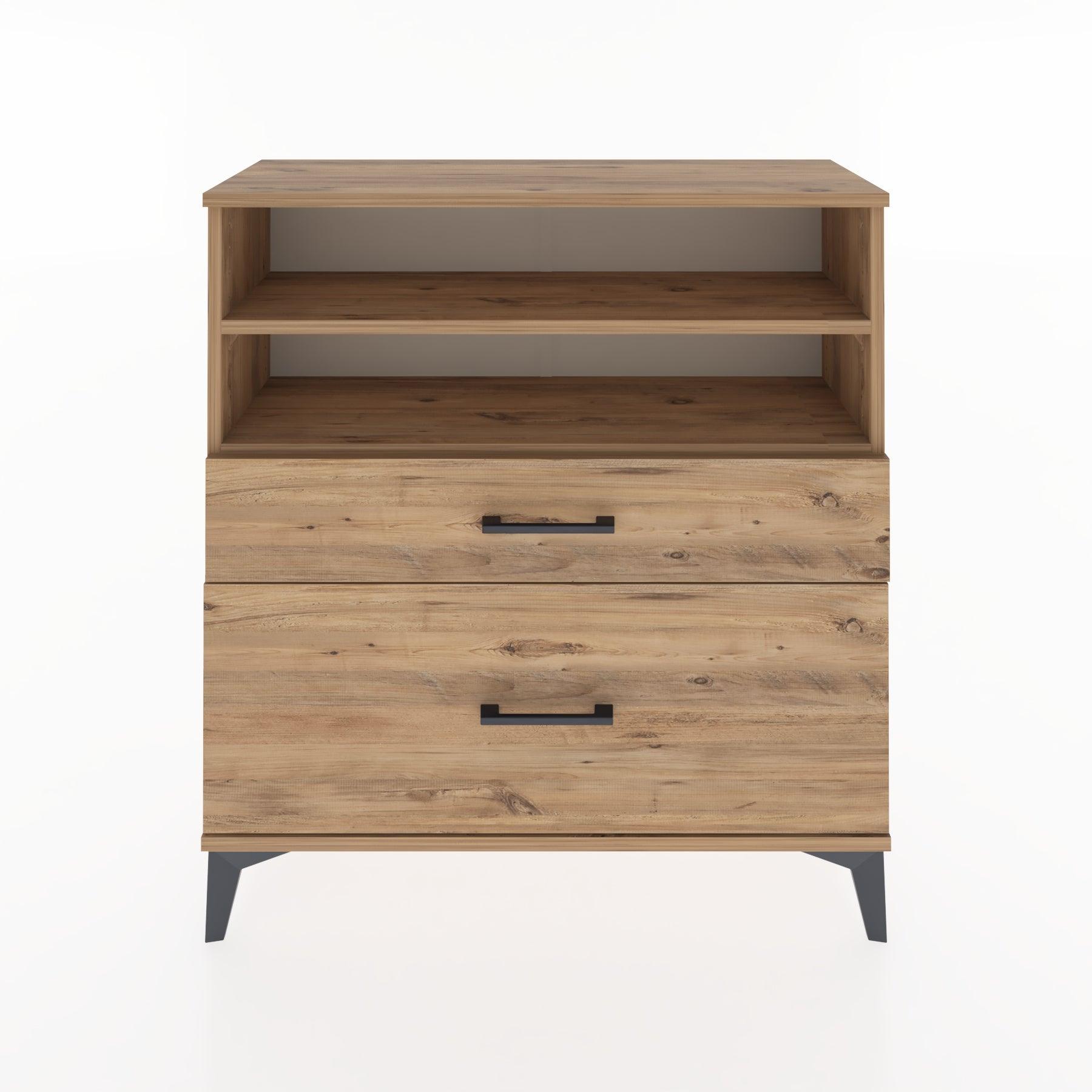 Woodntry Modular Dresser Pine 88x30x84 cm with Drawers and Shelves CR21-3