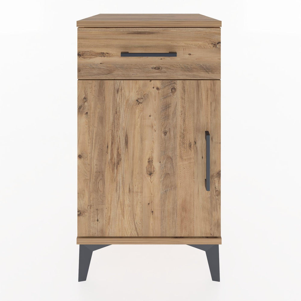 Woodntry Modular Nightstand Pine 44x44x68 cm with Cover and Drawer KC21-3