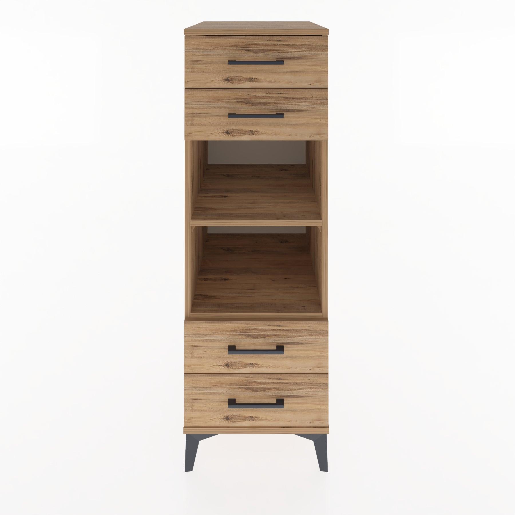 Woodntry Modular Cabinet Pine 44x59x122 cm with Drawers and Shelves CR121-3