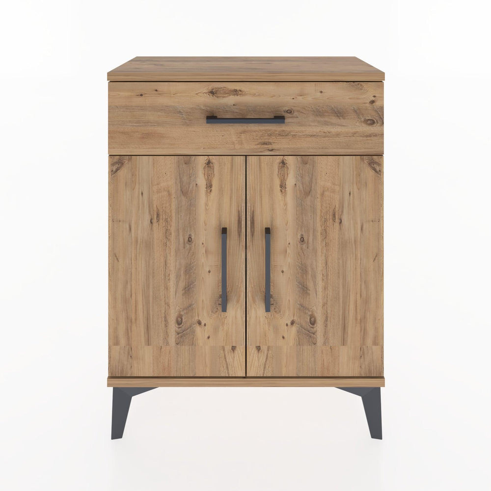 Woodntry Modular Nightstand Pine 60x30x68 cm with Cover and Drawer KC21-3