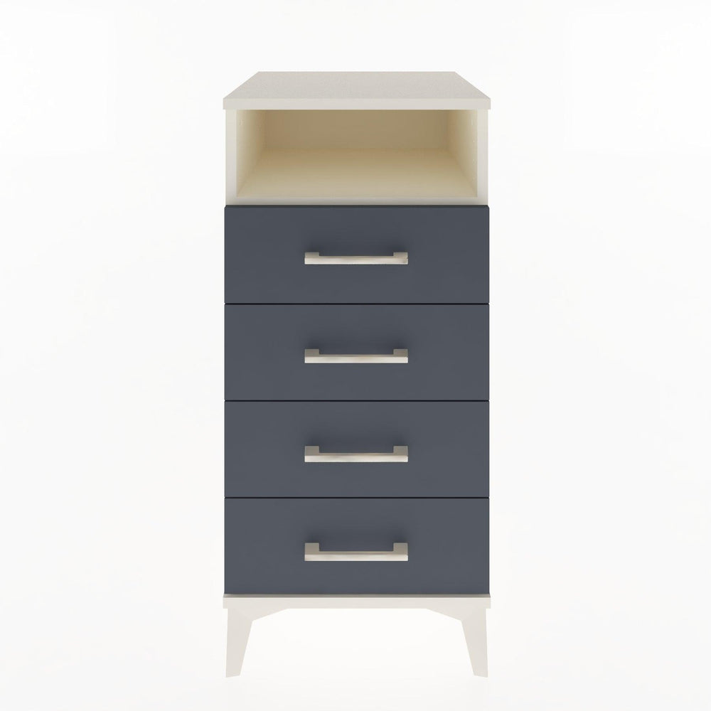 Woodntry Modular Nightstand Moonstone 44x44x84 cm with Drawer and Shelf CR22-1