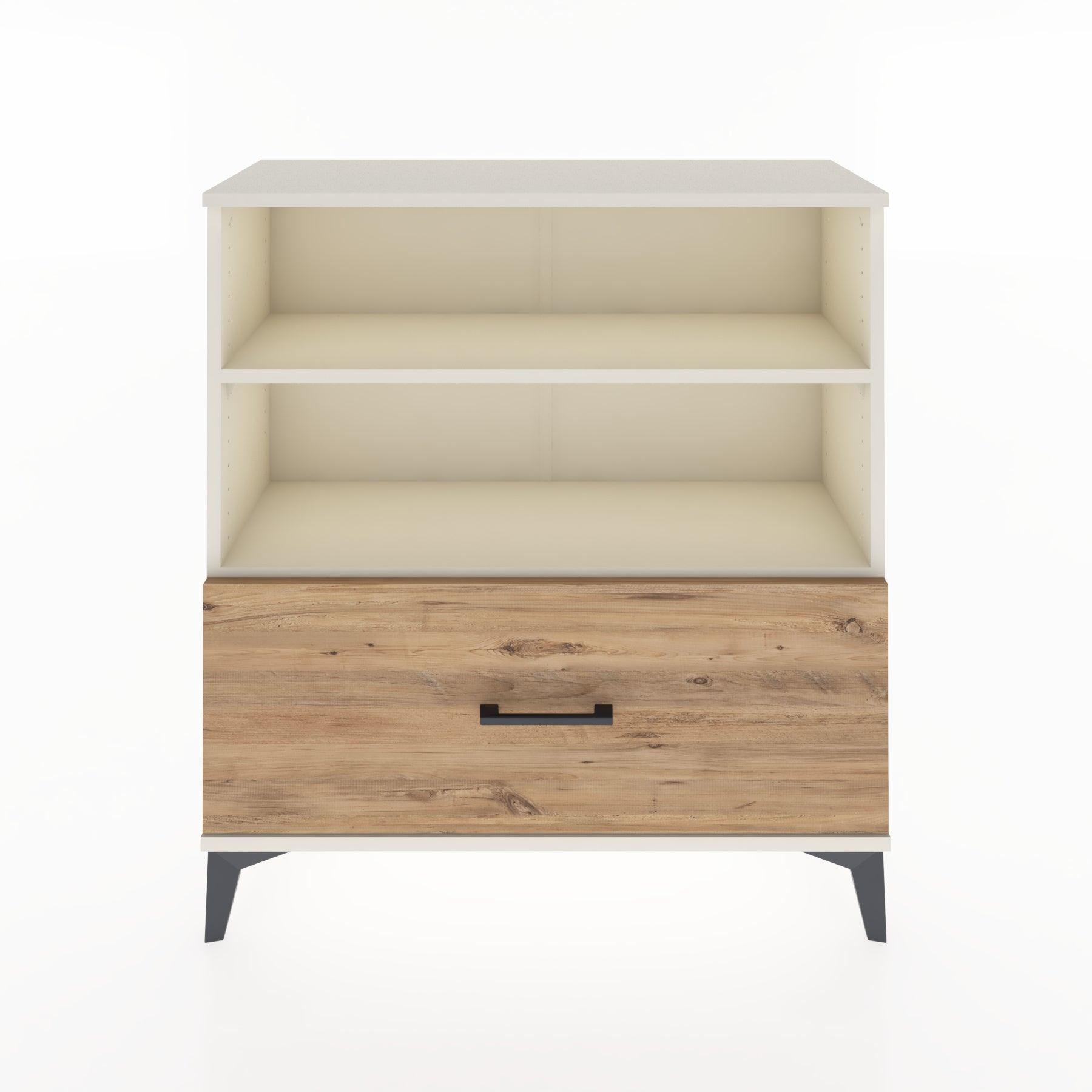 Woodntry Modular Dresser Moonstone 88x30x84 cm with Drawers and Shelves CR22-1