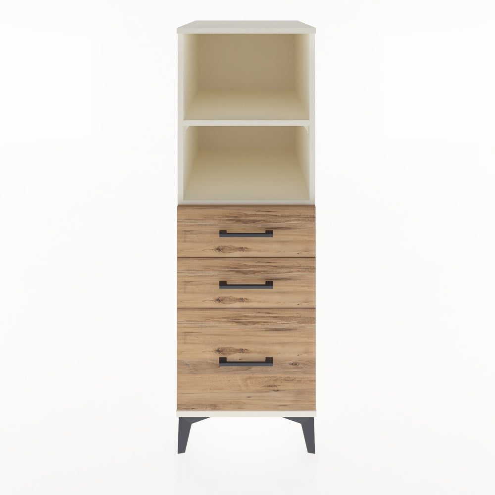 Woodntry Modular Cabinet Moonstone 44x59x122 cm with Drawers and Shelves CR72-1