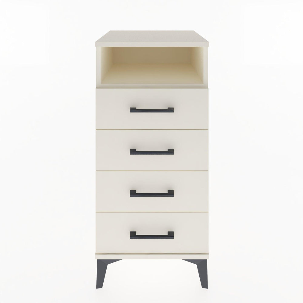 Woodntry Modular Nightstand Moonstone 44x44x84 cm with Drawer and Shelf CR22-1