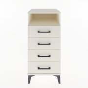 Woodntry Modular Nightstand Moonstone 44x44x84 cm with Drawer and Shelf CR22-1