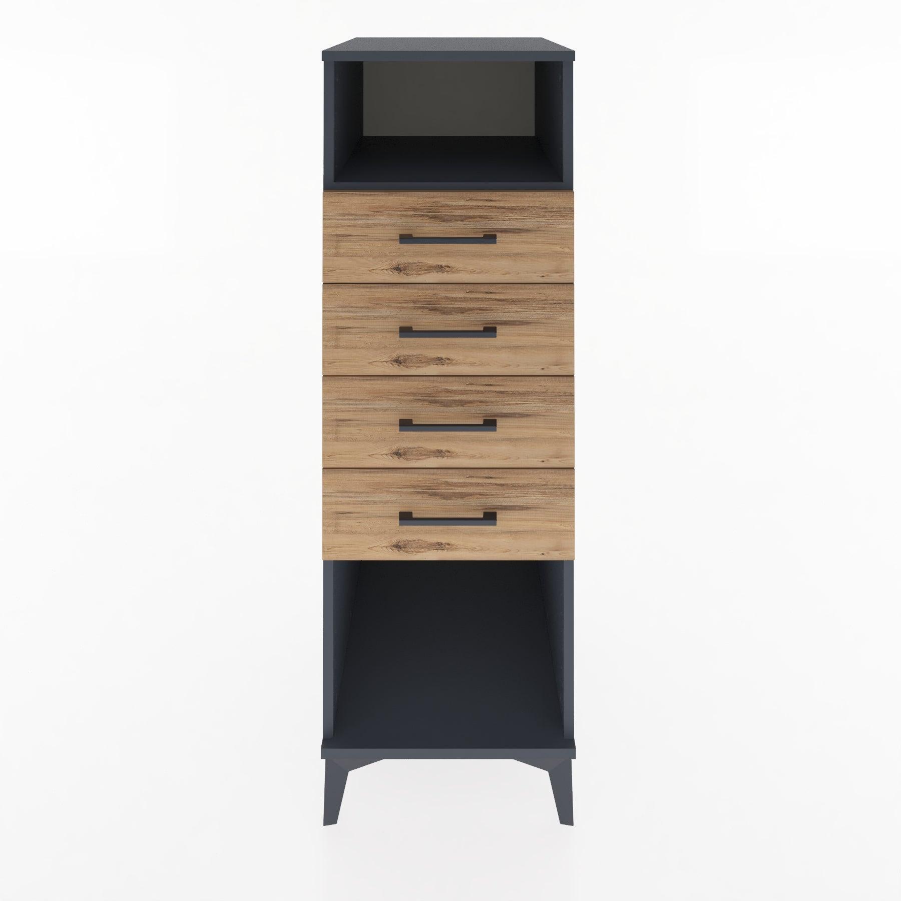 Woodntry Modular Cabinet Anthracite 44x30x122 cm with Drawers and Shelves CR122-2