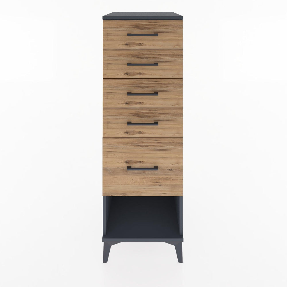 Woodntry Modular Cabinet Anthracite 44x59x122 cm with Drawers and Shelves CR22-2