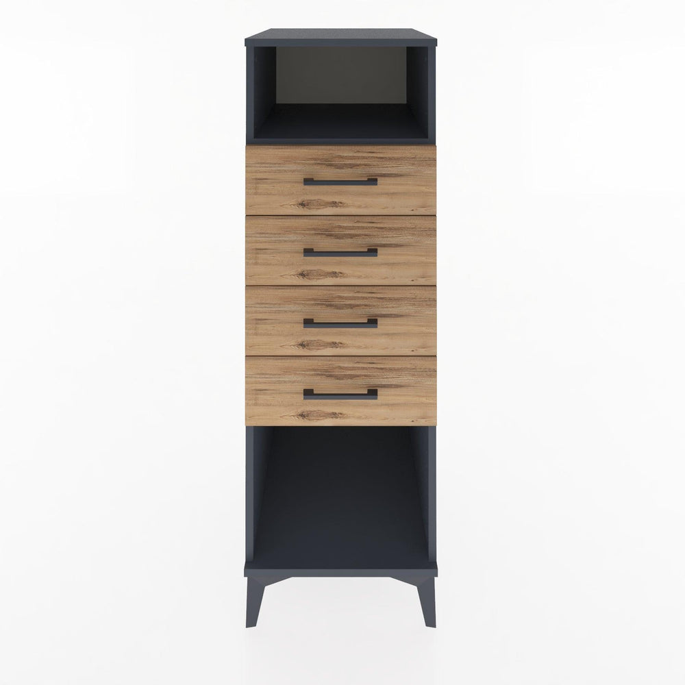 Woodntry Modular Cabinet Anthracite 44x59x122 cm with Drawers and Shelves CR122-2