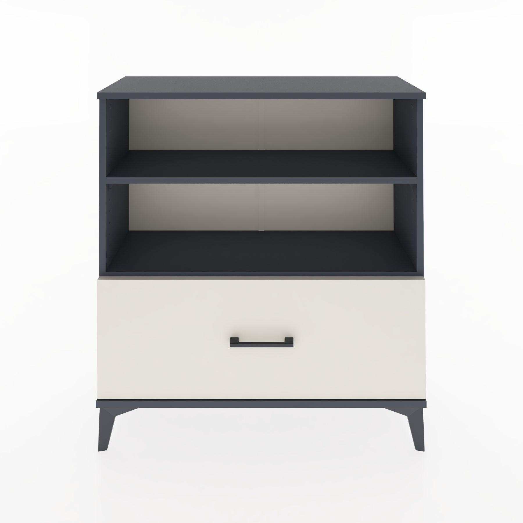 Woodntry Modular Dresser Anthracite 88x30x84 cm with Drawers and Shelves CR22-2