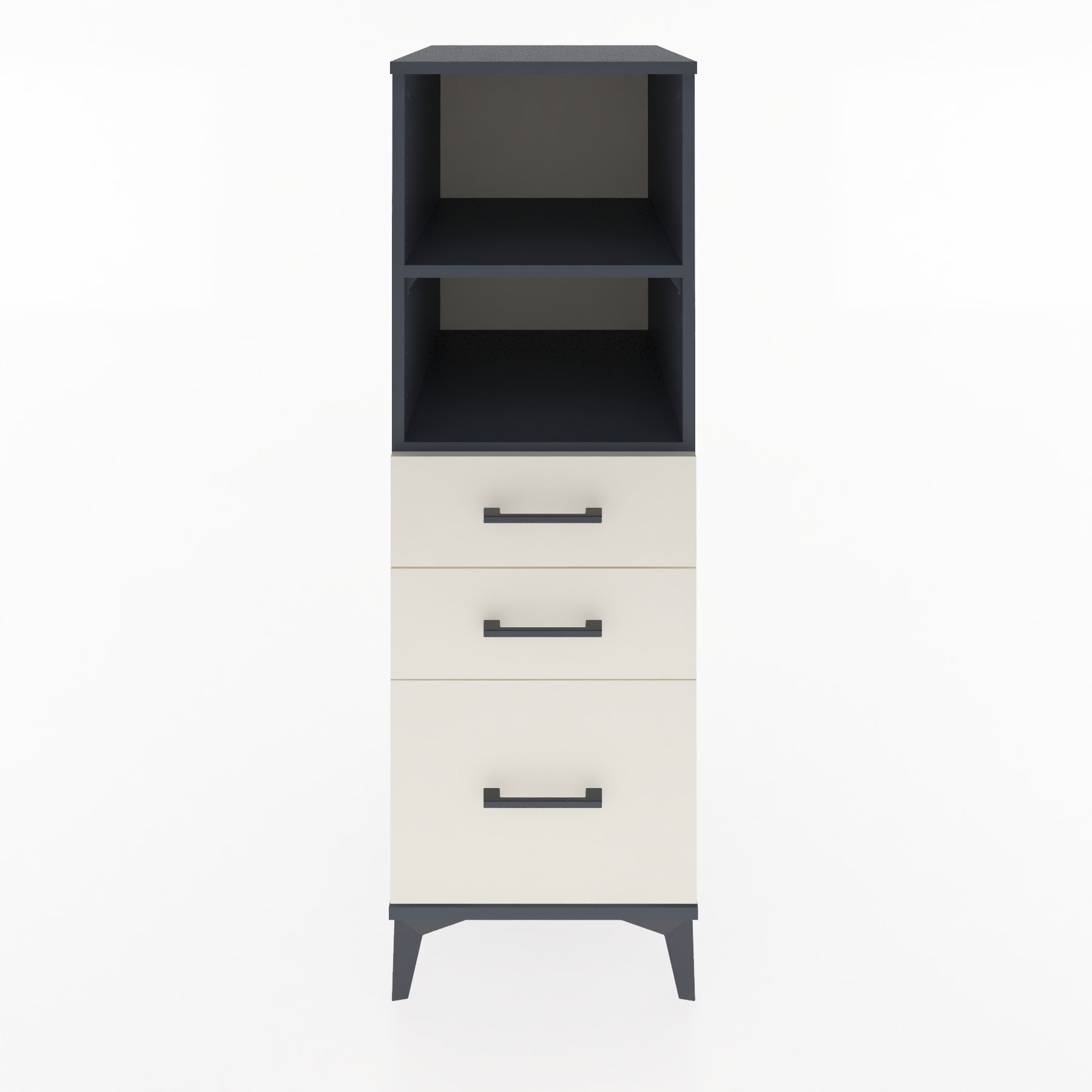 Woodntry Modular Cabinet Anthracite 44x59x122 cm with Drawers and Shelves CR72-2