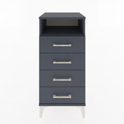 Woodntry Modular Nightstand Anthracite 44x44x84 cm with Drawers and Shelves CR22-2