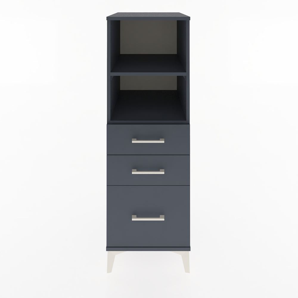Woodntry Modular Cabinet Anthracite 44x59x122 cm with Drawers and Shelves CR72-2
