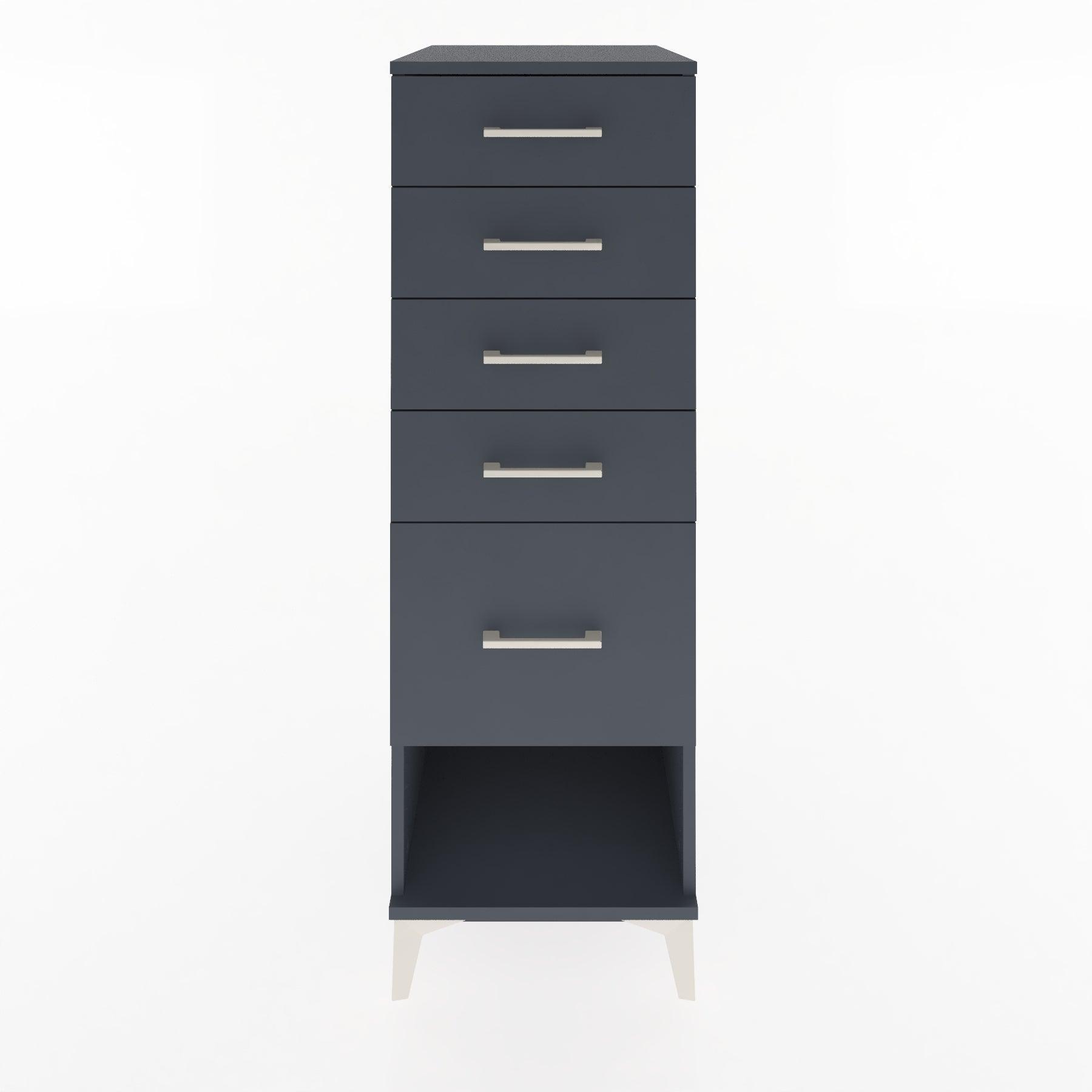 Woodntry Modular Cabinet Anthracite 44x30x122 cm with Drawers and Shelves CR22-2