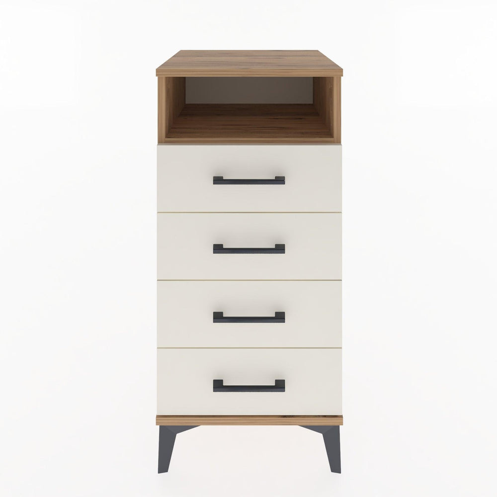 Woodntry Modular Nightstand Pine 44x44x84 cm with Drawers and Shelves CR22-3