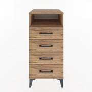 Woodntry Modular Nightstand Pine 44x44x84 cm with Drawers and Shelves CR22-3