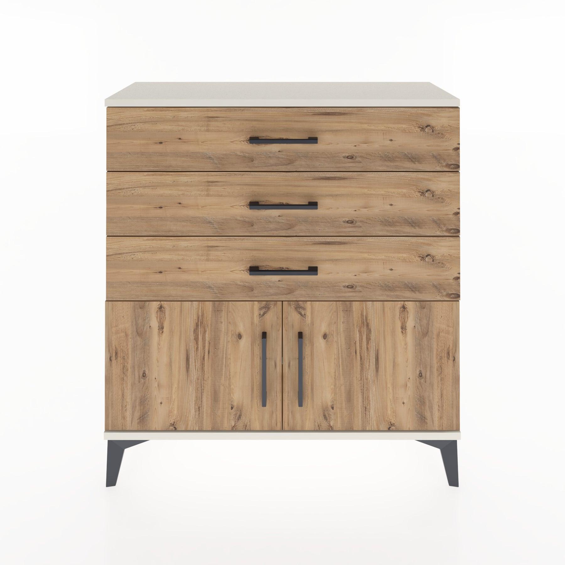 Woodntry Modular Dresser Moonstone 88x30x84 cm with Cover and Drawer KC23-1