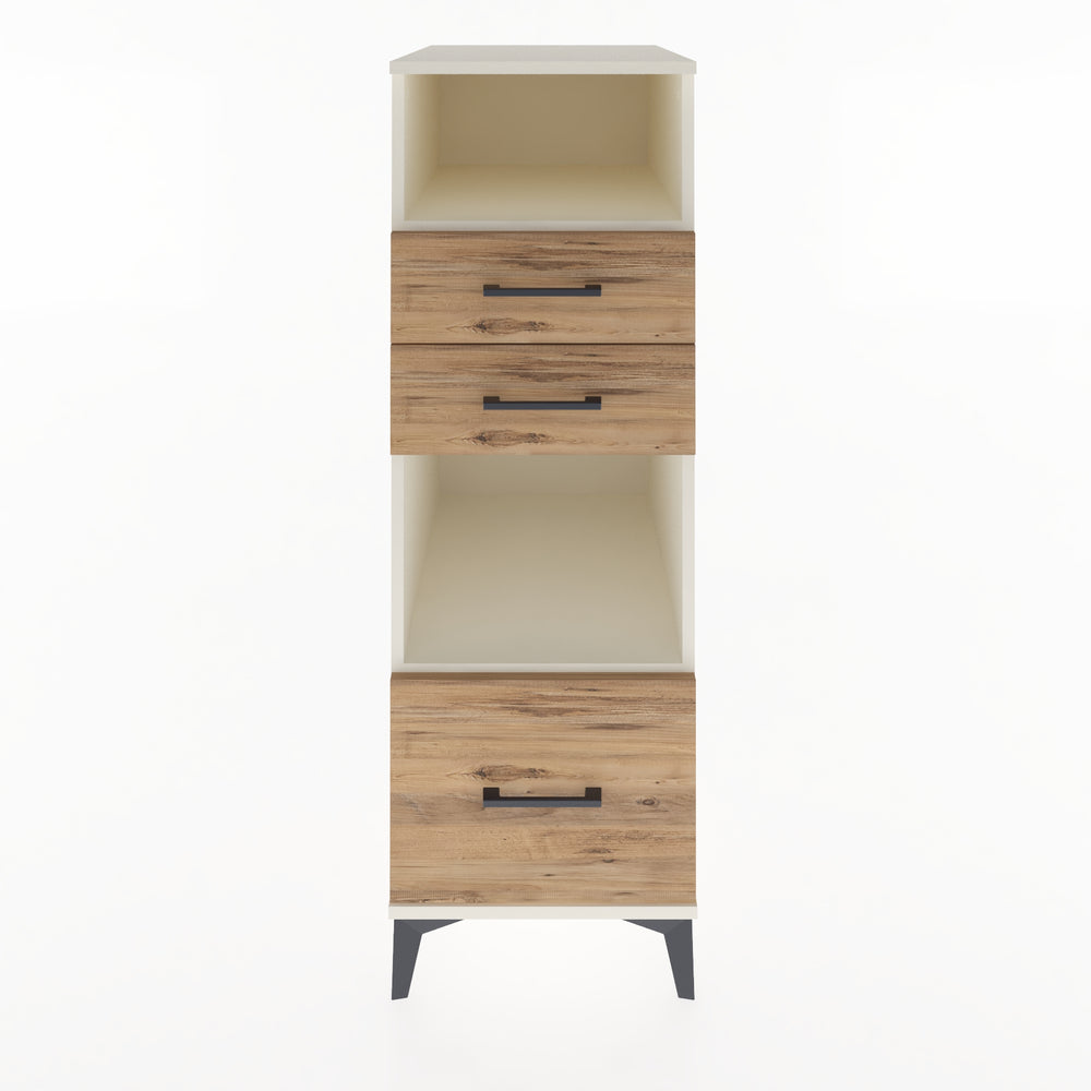 Woodntry Modular Cabinet Moonstone 44x59x122 cm with Drawers and Shelves CR73-1