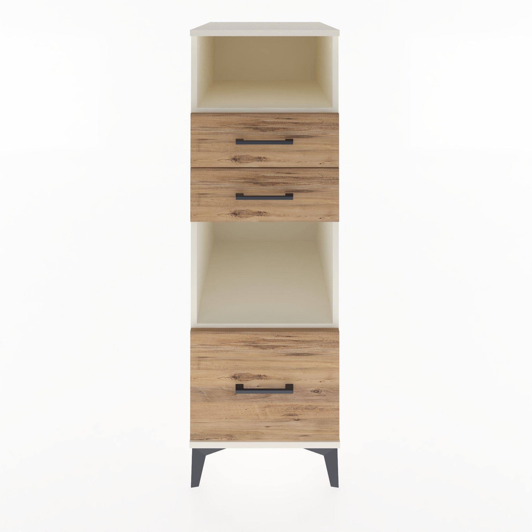 Woodntry Modular Cabinet Moonstone 44x59x122 cm with Drawers and Shelves CR73-1