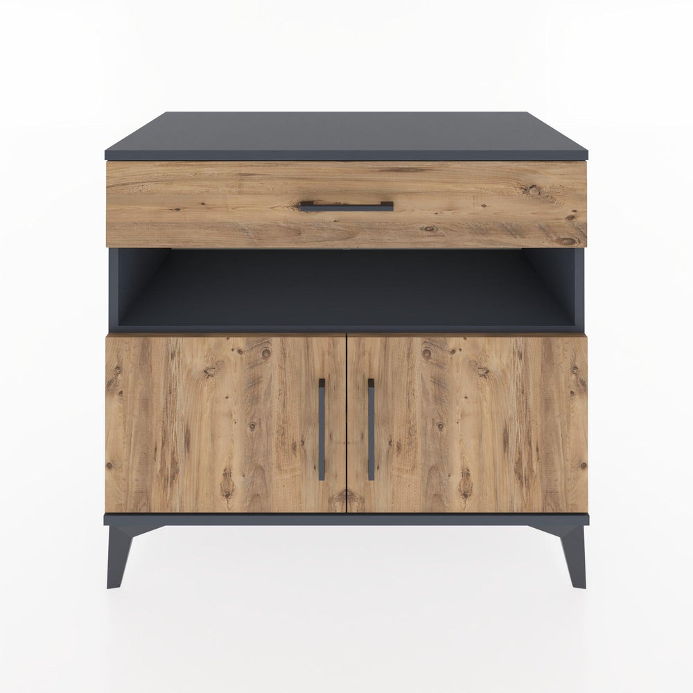 Woodntry Modüler Şifonyer Antrasit 88x44x68 cm Fonksiyonel F23-2