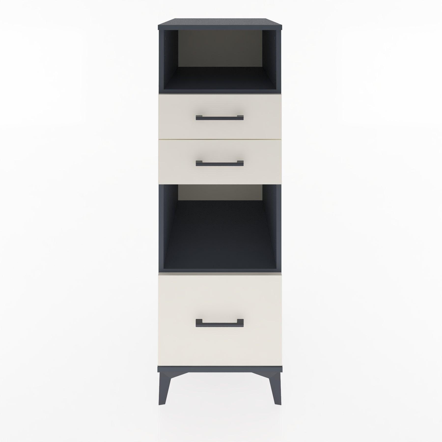 Woodntry Modular Cabinet Anthracite 44x30x122 cm with Drawers and Shelves CR73-2
