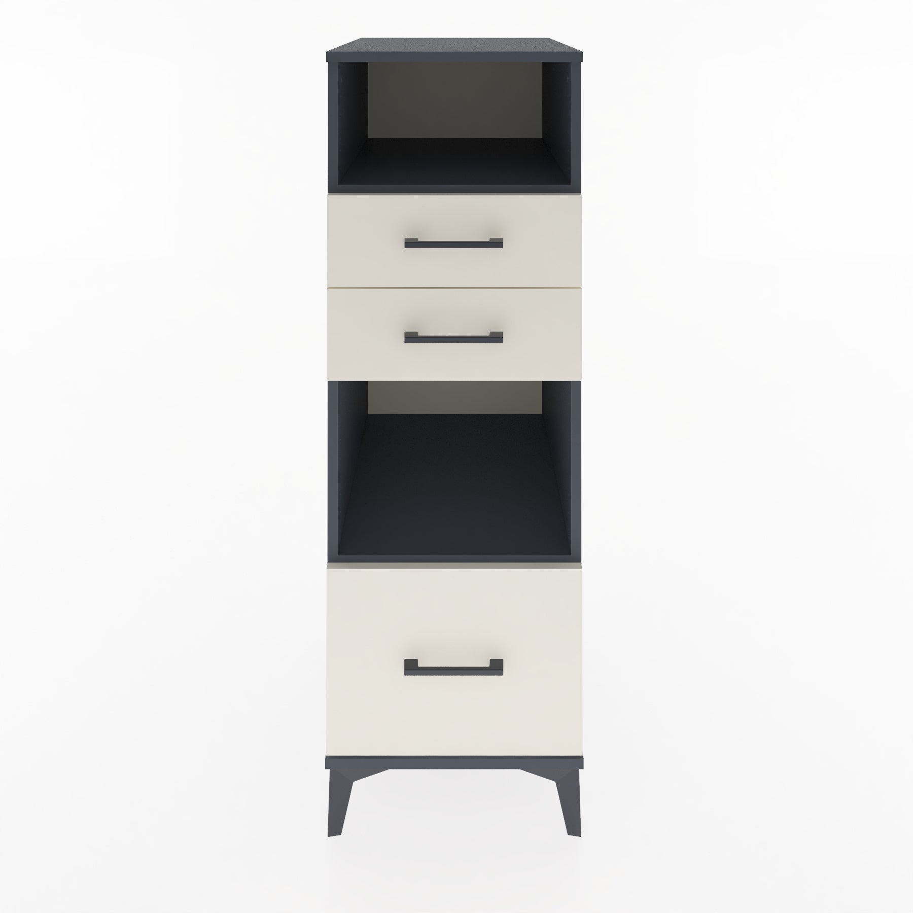 Woodntry Modular Cabinet Anthracite 44x59x122 cm with Drawers and Shelves CR73-2