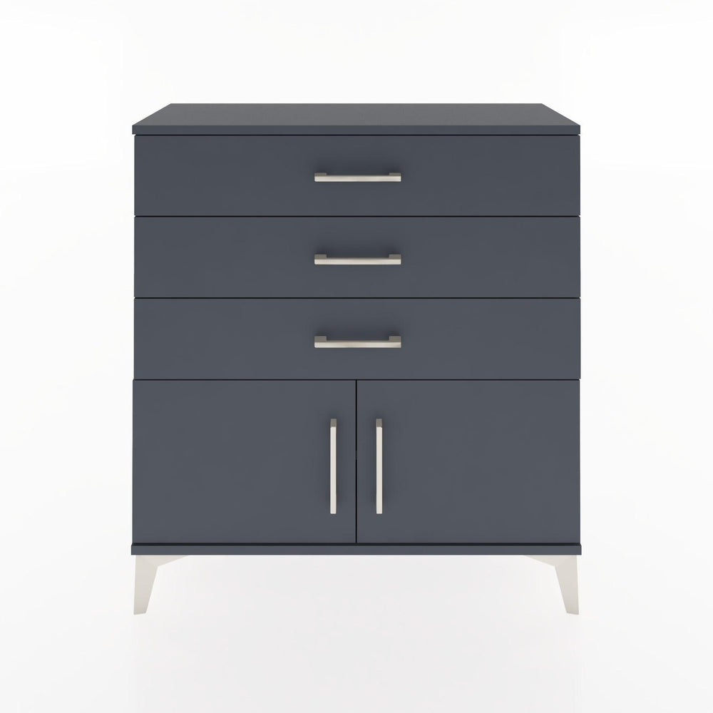 Woodntry Modüler Şifonyer Antrasit 88x30x84 cm Kapaklı ve Çekmeceli KC23-2