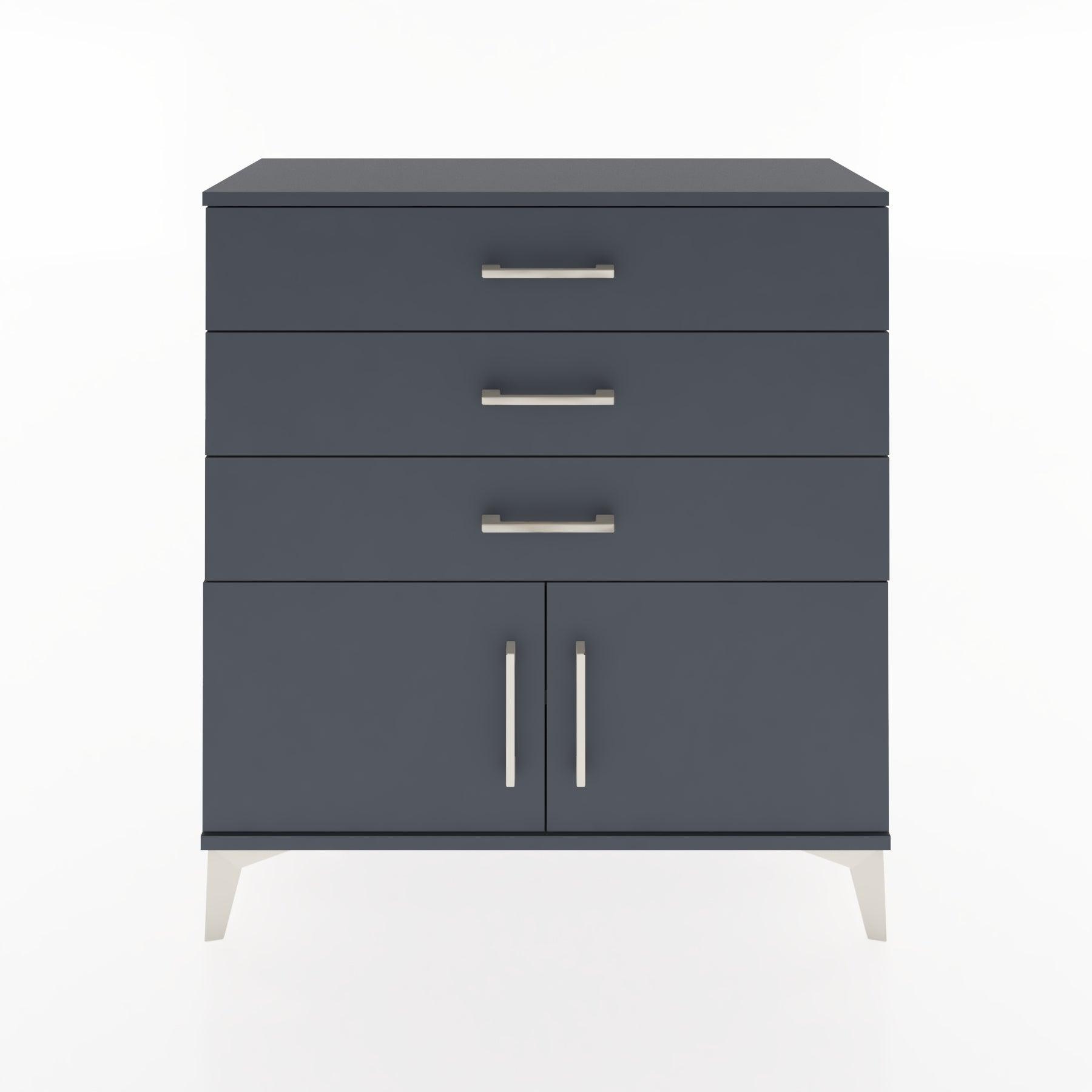 Woodntry Modular Dresser Anthracite 88x30x84 cm with Cover and Drawer KC23-2